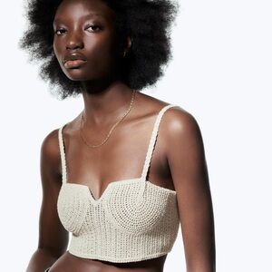 Zara Crochet Crop Top in size Large